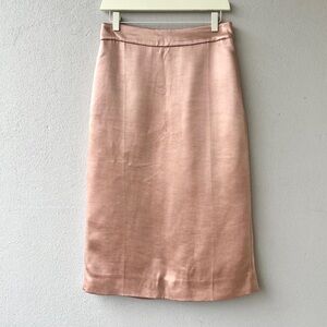 COS Pink Satin Skirt